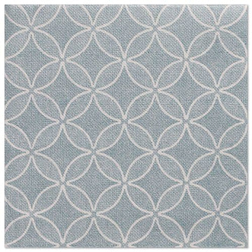 Servietten "ROYAL Collection" 1/4-Falz 40 cm x 40 cm arktikblau "Circle Flowers"