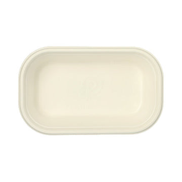 Gastronorm-Behälter GN 1/4 Zuckerrohr, PLA beschichtet eckig 1,8 l 6,5 cm x 26,5 cm x 16,2 cm weiss