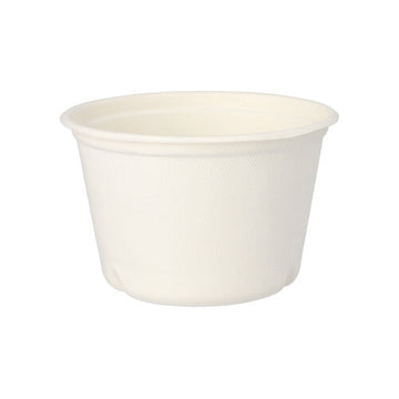 Suppenbecher, Zuckerrohr "pure" 600 ml Ø 14 cm · 9 cm weiss