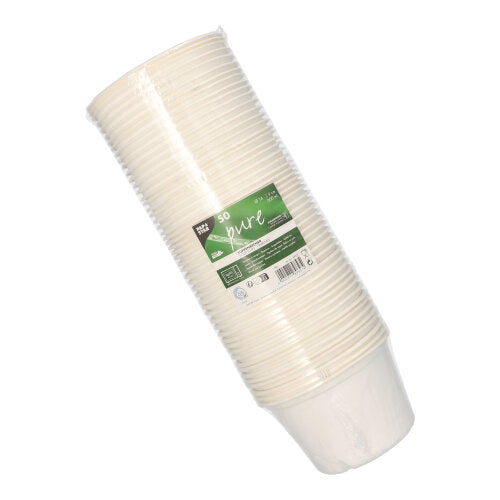 Suppenbecher, Zuckerrohr "pure" 600 ml Ø 14 cm · 9 cm weiss