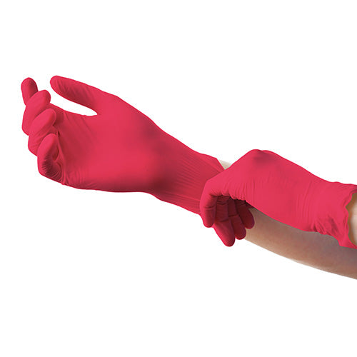 "Medi-Inn® Classic" Handschuhe, Nitril puderfrei rot "Nitril Red Plus" Größe S