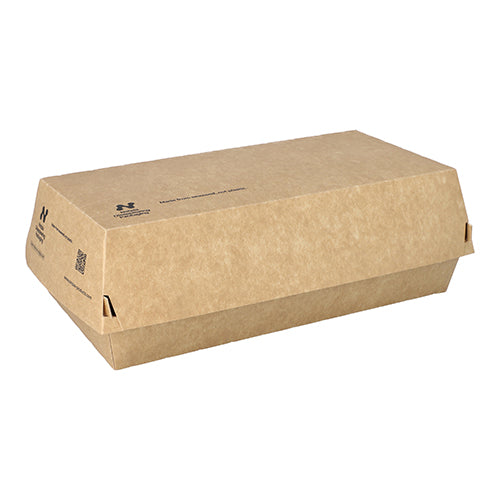 Baguetteboxen, Pappe "NOTPLA" 7,5 cm x 10,7 cm x 22 cm braun