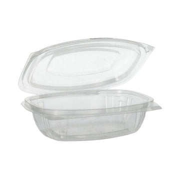 Feinkost- und Salatschalen mit Klappdeckeln, PLA "pure" 375 ml 4,8 cm x 16,1 cm x 13,2 cm glasklar